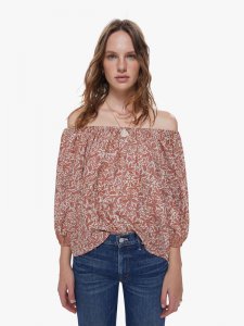 Natalie Martin Ella Top - Gloriosa Print Sandstone