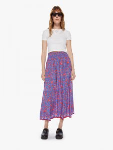 Natalie Martin Bella Skirt - Bloom Print Persian Blue