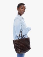 Basket Case Goa Small Leather Tote - Marrone Scuro