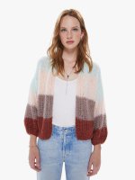 Maiami Mohair Big Bomber Cardigan - Mint Marsala