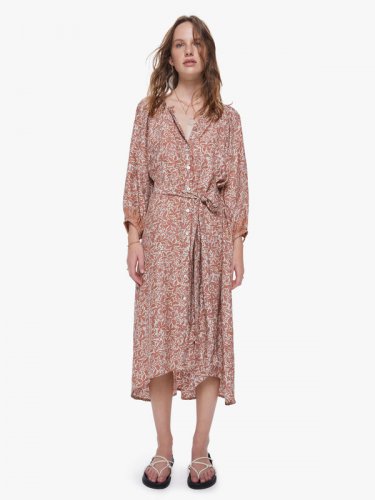 Natalie Martin Alex Dress - Gloriosa Print Sandstone