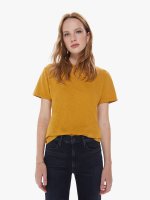 Velva Sheen Rolled Short Sleeve Tee - Mustard