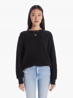 Velva Sheen Crew Set-In Sweatshirt - Black