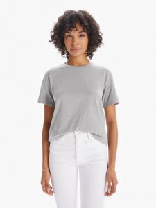 Velva Sheen Rolled Short Sleeve Tee - Grey