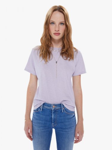 Velva Sheen Rolled Short Sleeve Tee - Orchid