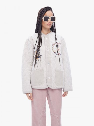 Dr. Collectors Peace Quilted Jacket - White Sand