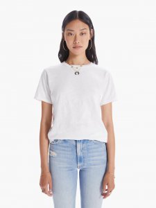 Velva Sheen Rolled Short Sleeve Tee - White