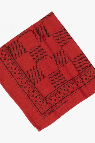 Last Chance Textiles Natural Dye Silk Bandana - Madder Red