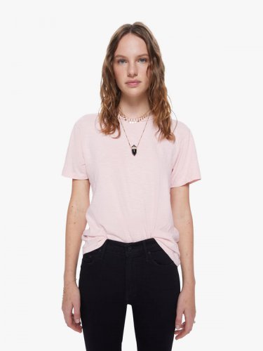 Velva Sheen Rolled Short Sleeve Tee - Frost Pink