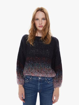 Maiami Gradient Fade Big Sweater - Black